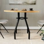 Τραπέζι Roma Megapap χρώμα pine oak Ø80x75εκ. - Image 3