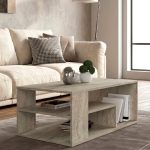 Τραπεζάκι σαλονιού Abdera Megapap χρώμα travertine 110x60x42εκ. - Image 2