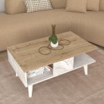 Τραπεζάκι σαλονιού Andros Megapap χρώμα sapphire oak - λευκό εφέ μαρμάρου 90x54x39,6εκ. - Image 3