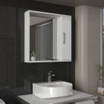 Καθρέπτης μπάνιου Deal Μegapap χρώμα λευκό 65x15,3x65εκ. - Image 2