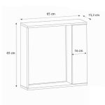 Καθρέπτης μπάνιου Deal Μegapap χρώμα λευκό 65x15,3x65εκ. - Image 8