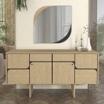 Καθρέπτης τοίχου Lava Μegapap χρώμα rota oak - ανθρακί 70x2,2x70εκ. - Image 3