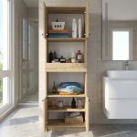 Ντουλάπι κουζίνας - μπάνιου Alvento Megapap χρώμα sapphire oak 60x42x180εκ. - Image 6