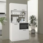 Έπιπλο κουζίνας Tuco 2 Megapap χρώμα λευκό 90x40x180εκ.