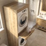 Έπιπλο πλυντηρίου - στεγνωτηρίου Fika Megapap χρώμα sapphire oak 67x61,8x198,5εκ. - Image 5