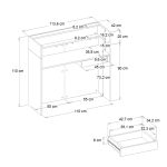 Γραφείο υποδοχής - reception Wilko Megapap με LED χρώμα travertine - sandstone 113,6x42x110εκ. - Image 9