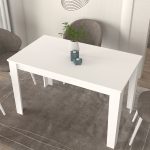 Τραπέζι Darlen Megapap χρώμα λευκό 125x72x74εκ. - Image 2