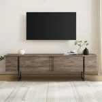 Έπιπλο τηλεόρασης Luxe Megapap χρώμα καρυδί 180x30x50εκ. - Image 5