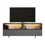 Έπιπλο τηλεόρασης Eco Megapap με Led Rgb χρώμα ανθρακί 180x32x67εκ. - Image 5