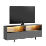 Έπιπλο τηλεόρασης Eco Megapap με Led Rgb χρώμα ανθρακί 180x32x67εκ. - Image 6