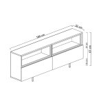 Έπιπλο τηλεόρασης Eco Megapap με Led Rgb χρώμα ανθρακί 180x32x67εκ. - Image 7