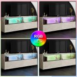 Έπιπλο τηλεόρασης Eco Megapap με Led Rgb χρώμα travertine 180x32x67εκ. - Image 2