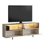 Έπιπλο τηλεόρασης Eco Megapap με Led Rgb χρώμα travertine 180x32x67εκ. - Image 4