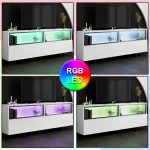 Έπιπλο τηλεόρασης Eco Megapap με Led Rgb χρώμα λευκό 180x32x67εκ. - Image 2