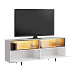Έπιπλο τηλεόρασης Eco Megapap με Led Rgb χρώμα λευκό 180x32x67εκ. - Image 4