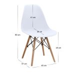 Σετ τραπεζαρία 5τμχ Allos - Nova Megapap χρώμα sapphire oak - λευκό 75x75x77εκ. - Image 4