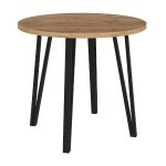 Σετ τραπεζαρία 5τμχ Xana - Nova Megapap χρώμα sepet oak - μαύρο Ø90x77,5εκ. - Image 4