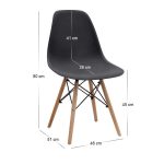 Σετ τραπεζαρία 5τμχ Xana - Nova Megapap χρώμα sepet oak - μαύρο Ø90x77,5εκ. - Image 5
