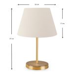 Φωτιστικό επιτραπέζιο Rosenthal Megapap ύφασμα Pvc χρώμα κρεμ/χρυσό 22x17x37εκ. - Image 3