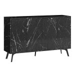 Μπουφές Dune Megapap χρώμα μαύρο εφέ μαρμάρου 123x35x77,4εκ. - Image 5