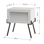 Κομοδίνο Naive Megapap χρώμα λευκό 48x34x51εκ. - Image 7