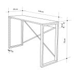 Κονσόλα Archie Megapap χρώμα γκρι ρετρό - μαύρο 110x35x75εκ. - Image 5