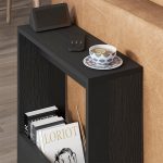 Τραπεζάκι βοηθητικό Simpi Megapap χρώμα black wood 55x20x60εκ. - Image 2