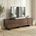 Έπιπλο τηλεόρασης Capri Megapap χρώμα καρυδί milano 180x45x55εκ.