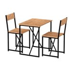 Τραπεζαρία Maysa Megapap Σετ 3 τμχ χρώμα pine oak 72,5x52,5x71,8εκ. - Image 4