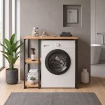 Έπιπλο πλυντηρίου Verno Megapap χρώμα pine oak 90x59,8x92,8εκ. - Image 2
