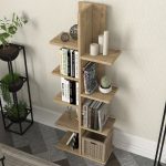 Βιβλιοθήκη Tree Megapap χρώμα sapphire oak 45x21,4x121,8εκ. - Image 3