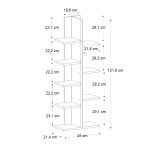Βιβλιοθήκη Tree Megapap χρώμα sapphire oak 45x21,4x121,8εκ. - Image 5
