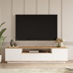 Έπιπλο τηλεόρασης Fedya Megapap χρώμα λευκό - sapphire oak 180x45x44,6εκ. - Image 3