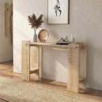 Κονσόλα Mendoza Megapap χρώμα sapphire oak - travertine 130,8x35x76,8εκ. - Image 4