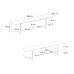 Έπιπλο τηλεόρασης Orontes Megapap χρώμα ανθρακί 180x29,6x50εκ. - Image 9
