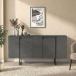 Μπουφές Orontes Megapap χρώμα ανθρακί 160x35,2x80εκ. - Image 4