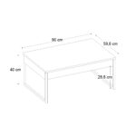 Τραπεζάκι σαλονιού Orontes Megapap χρώμα καρυδί 90x59,6x40εκ. - Image 8