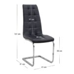 Σετ τραπεζαρία 5τμχ Darlen - Vela Megapap χρώμα λευκό - μαύρο 125x72x74εκ. - Image 5