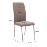 Σετ τραπεζαρία 5τμχ Darlen - Alma Megapap χρώμα λευκό - μπεζ 125x72x74εκ. - Image 5