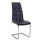 Σετ τραπεζαρία 5τμχ Darlen - Vela Megapap χρώμα sencron black - μαύρο 125x72x74εκ. - Image 2