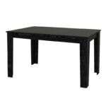 Σετ τραπεζαρία 5τμχ Darlen - Vela Megapap χρώμα sencron black - μαύρο 125x72x74εκ. - Image 4