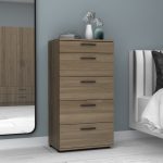 Συρταριέρα Helia Megapap χρώμα καρυδί 60x44x108εκ. - Image 3