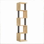 Βιβλιοθήκη Piri Megapap χρώμα sapphire oak/ανθρακί 35x30x161εκ. - Image 2