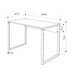 Γραφείο εργασίας Inna Megapap χρώμα γκρι ρετρό - silky black 100x60x75εκ. - Image 5