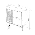 Μπουφές Naive Megapap χρώμα sapphire oak 80x40x80εκ. - Image 9