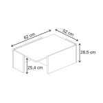 Τραπεζάκι σαλονιού Bora Megapap χρώμα sepet oak 82x52x28,5εκ. - Image 6