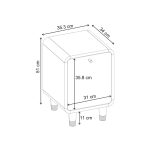 Κομοδίνο Doro Megapap χρώμα sepet oak 35,3x34x51εκ. - Image 6