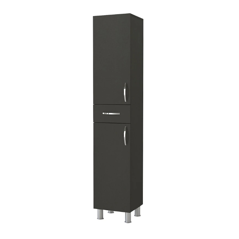 GP042-01462-0 Ντουλάπι κουζίνας - μπάνιου Selina Megapap χρώμα ανθρακί 35x31x179εκ. - Image 1
