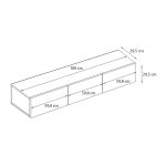 Έπιπλο τηλεόρασης επιτοίχιο Damla Megapap με LED χρώμα sandstone 180x29,5x29,5εκ. - Image 10