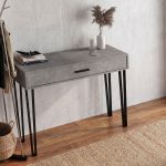 Κονσόλα Rochel Megapap χρώμα γκρι σκυροδέματος 120x35x89,8εκ. - Image 4